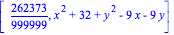 [262373/999999, x^2+32+y^2-9*x-9*y]